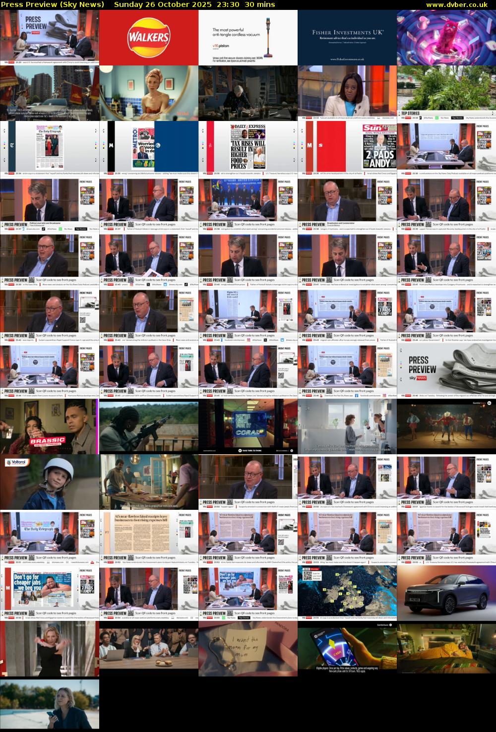 Press Preview (Sky News) Sunday 26 October 2025 23:30 - 00:00