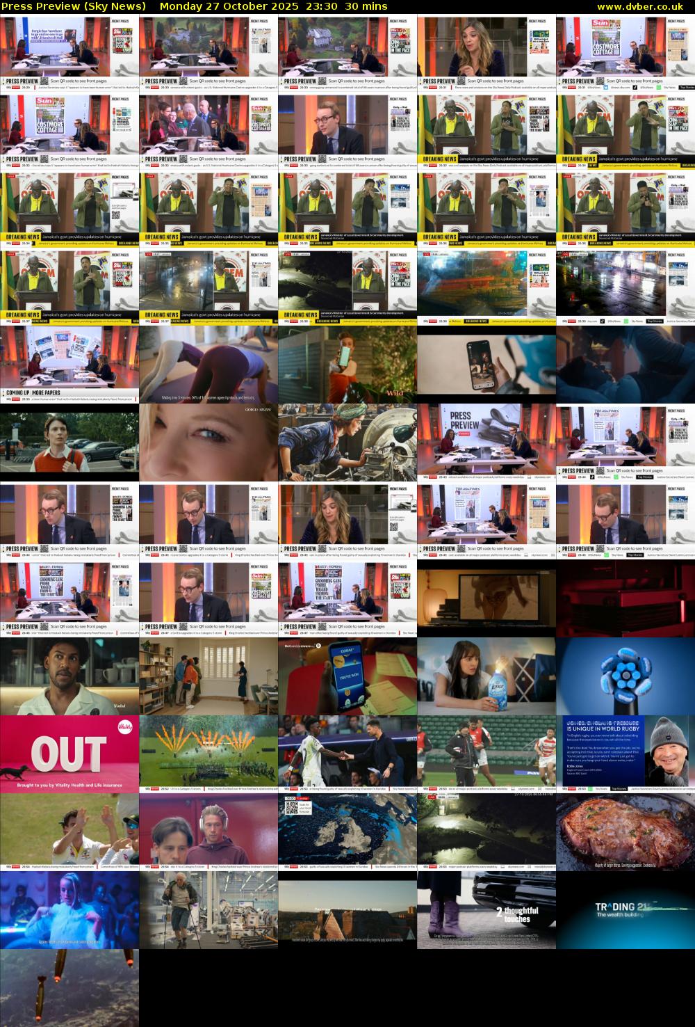 Press Preview (Sky News) Monday 27 October 2025 23:30 - 00:00