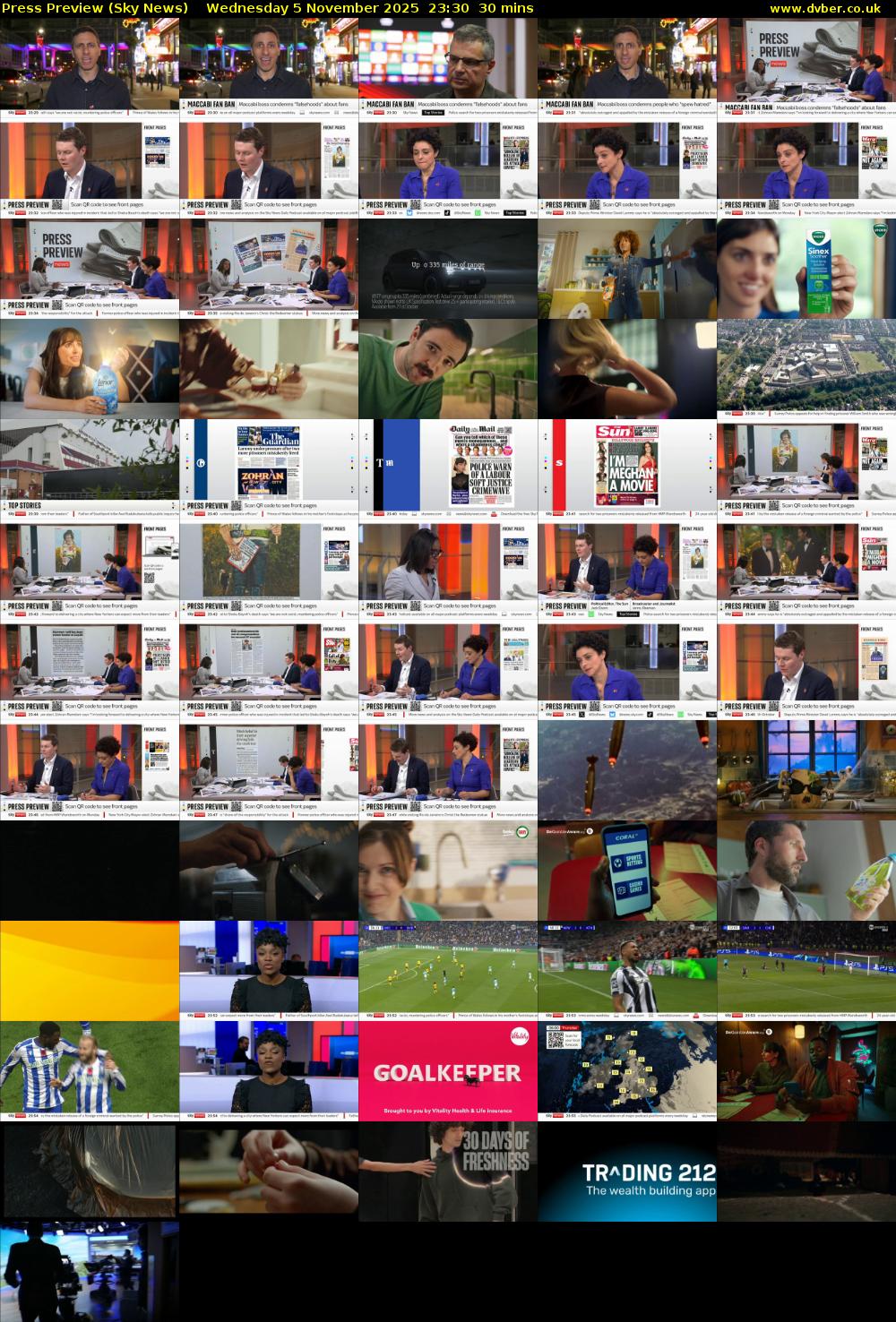 Press Preview (Sky News) Wednesday 5 November 2025 23:30 - 00:00