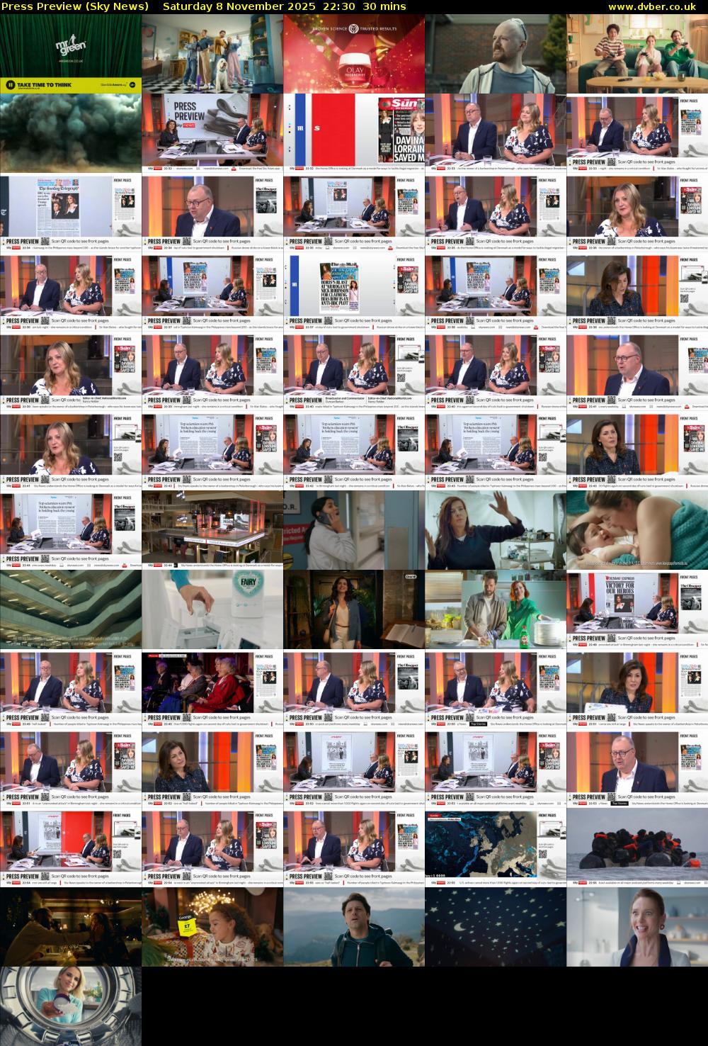 Press Preview (Sky News) Saturday 8 November 2025 22:30 - 23:00