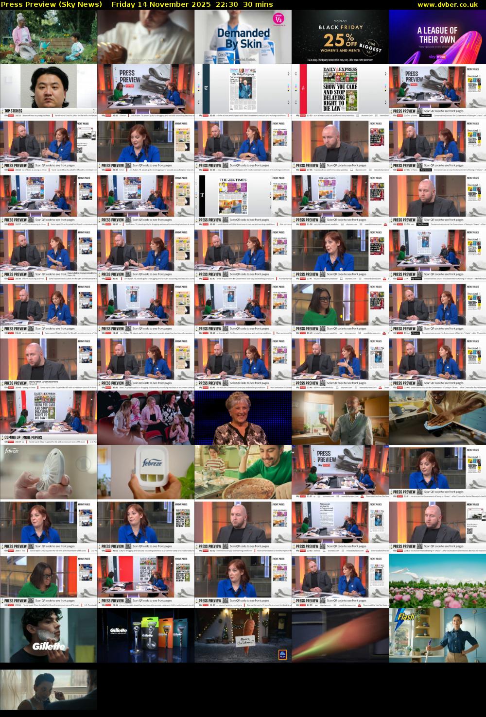 Press Preview (Sky News) Friday 14 November 2025 22:30 - 23:00