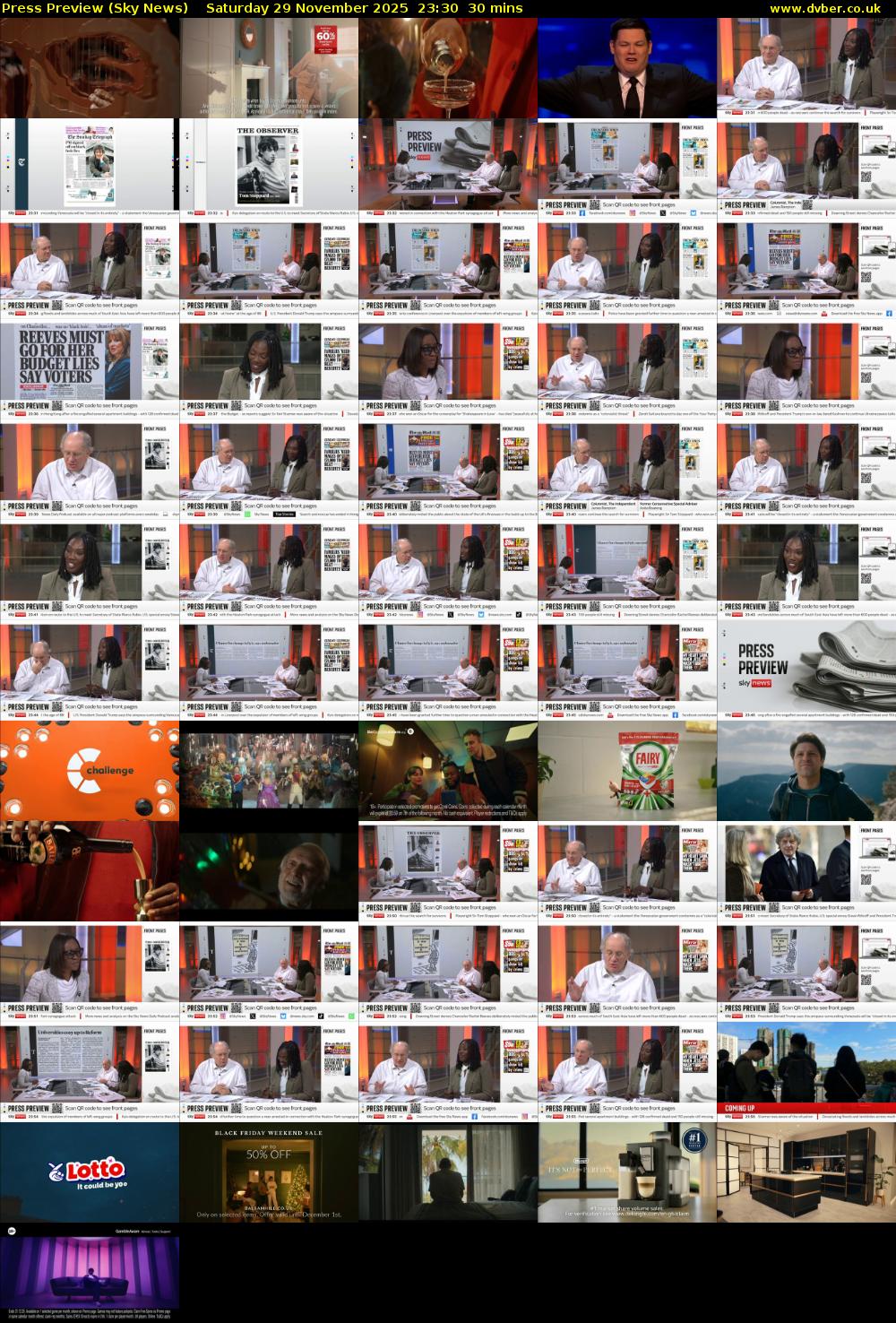 Press Preview (Sky News) Saturday 29 November 2025 23:30 - 00:00