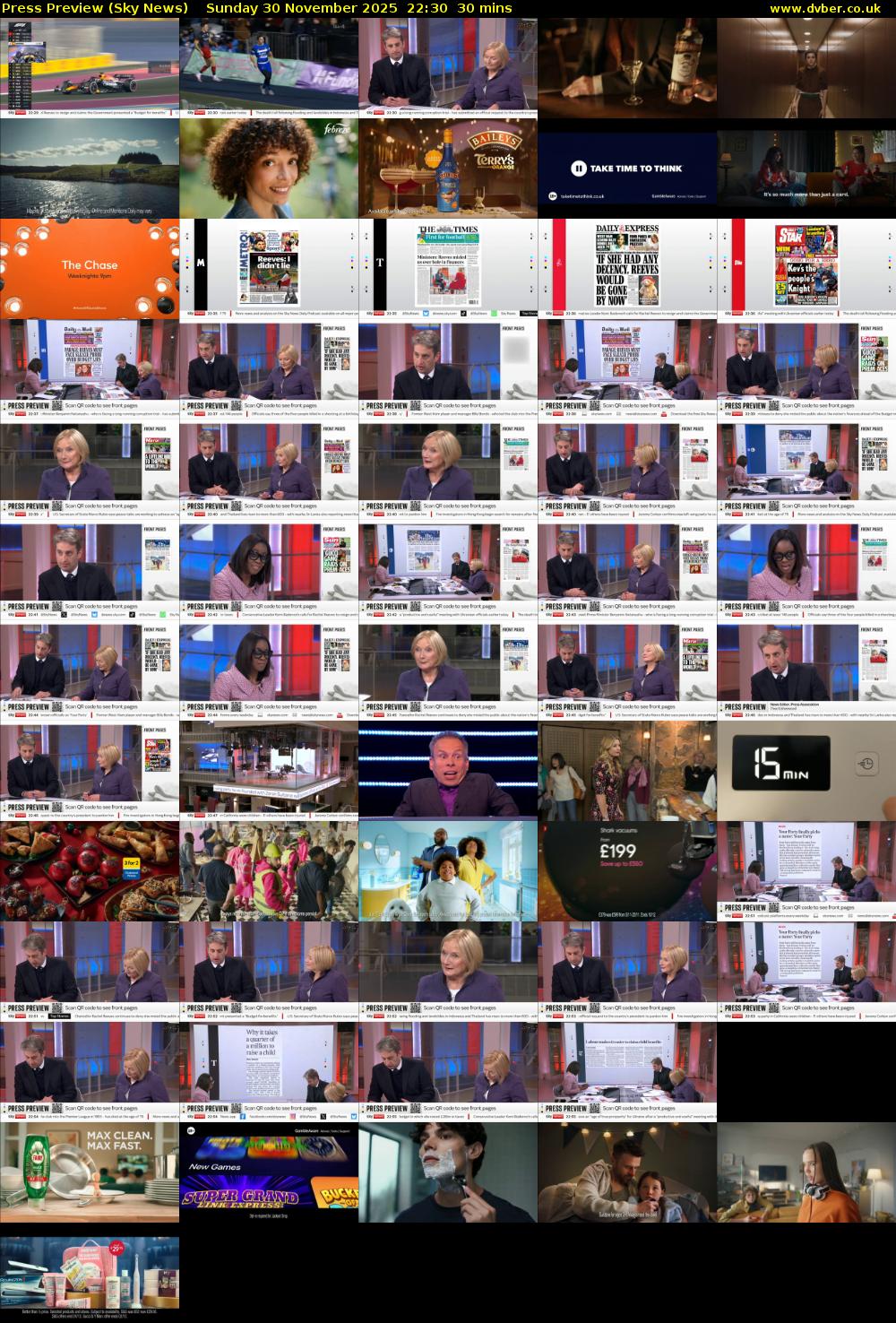 Press Preview (Sky News) Sunday 30 November 2025 22:30 - 23:00
