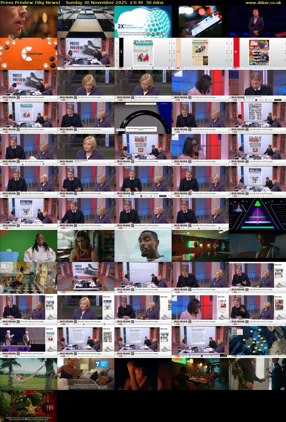 Press Preview (Sky News) Sunday 30 November 2025 23:30 - 00:00