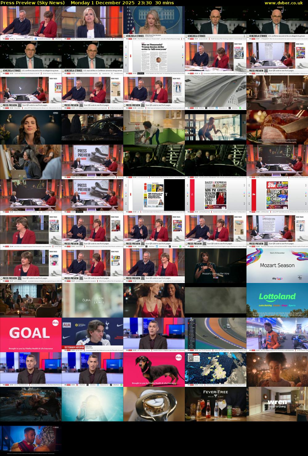 Press Preview (Sky News) Monday 1 December 2025 23:30 - 00:00