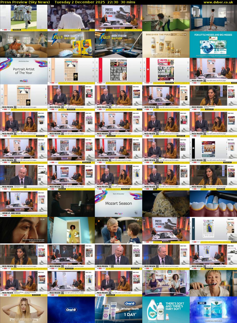 Press Preview (Sky News) Tuesday 2 December 2025 22:30 - 23:00
