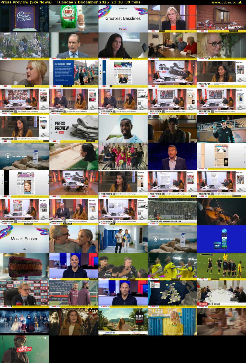 Press Preview (Sky News) Tuesday 2 December 2025 23:30 - 00:00