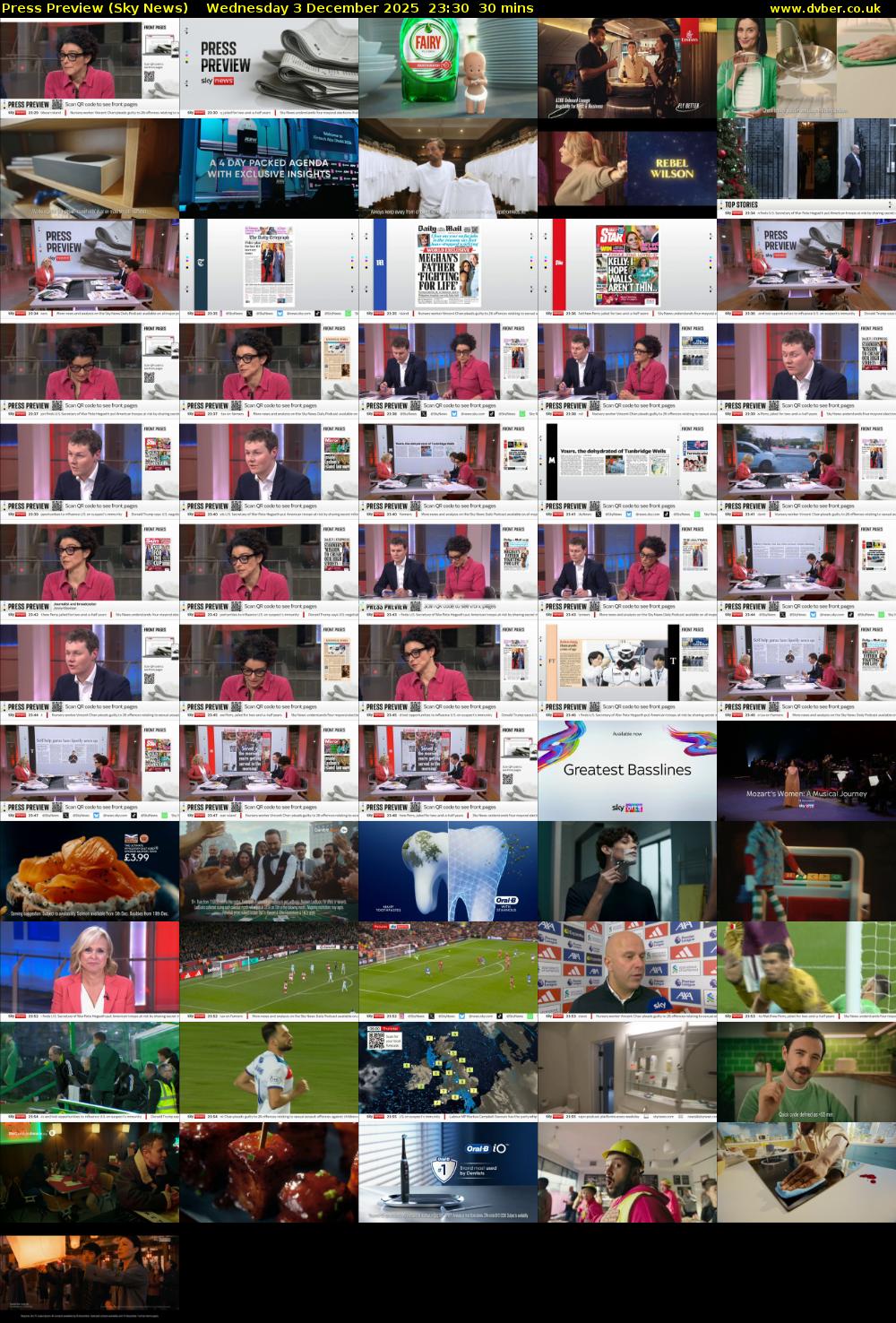 Press Preview (Sky News) Wednesday 3 December 2025 23:30 - 00:00