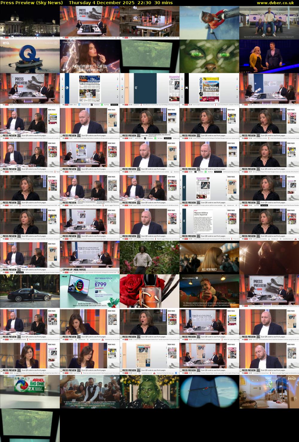 Press Preview (Sky News) Thursday 4 December 2025 22:30 - 23:00
