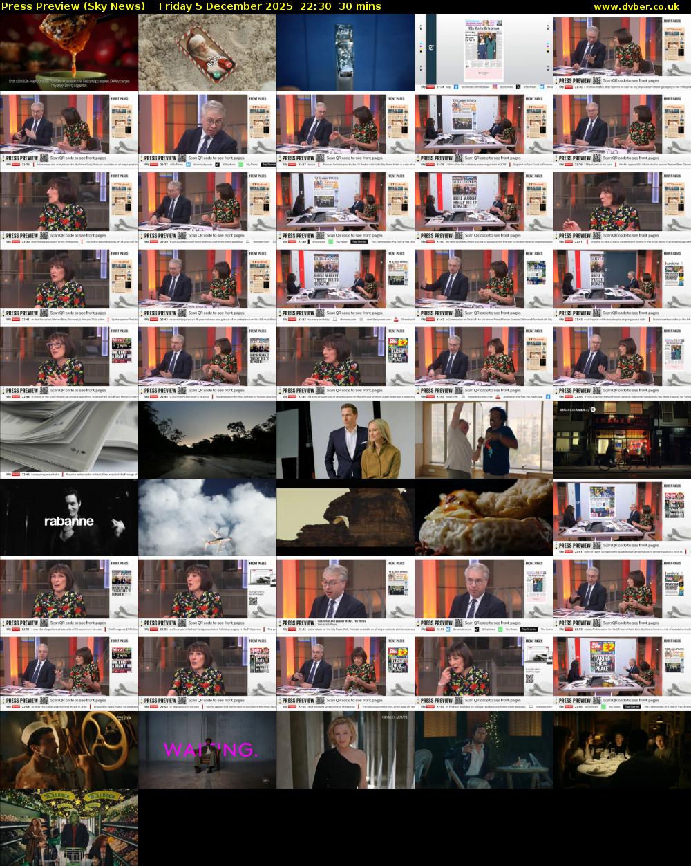 Press Preview (Sky News) Friday 5 December 2025 22:30 - 23:00