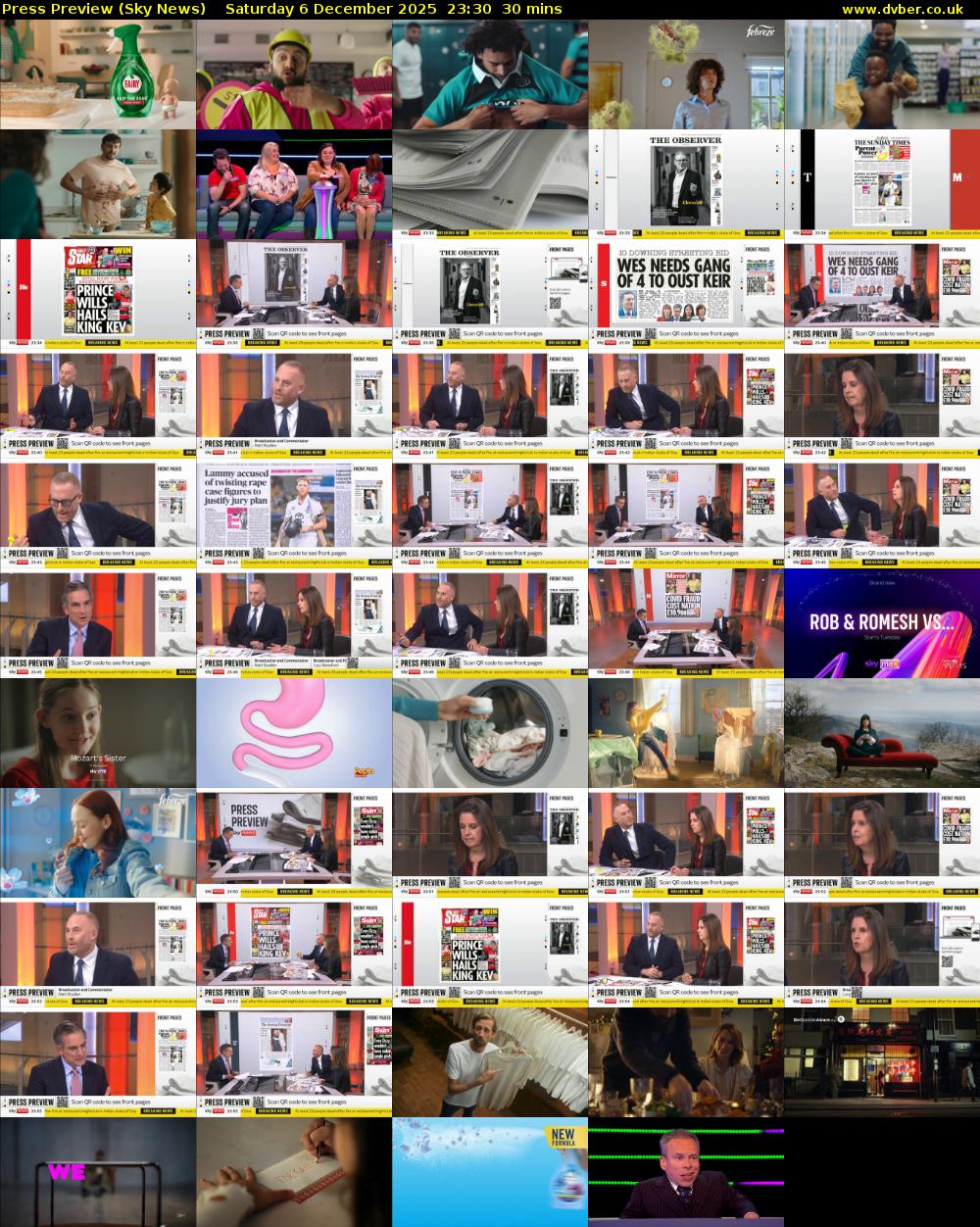 Press Preview (Sky News) Saturday 6 December 2025 23:30 - 00:00