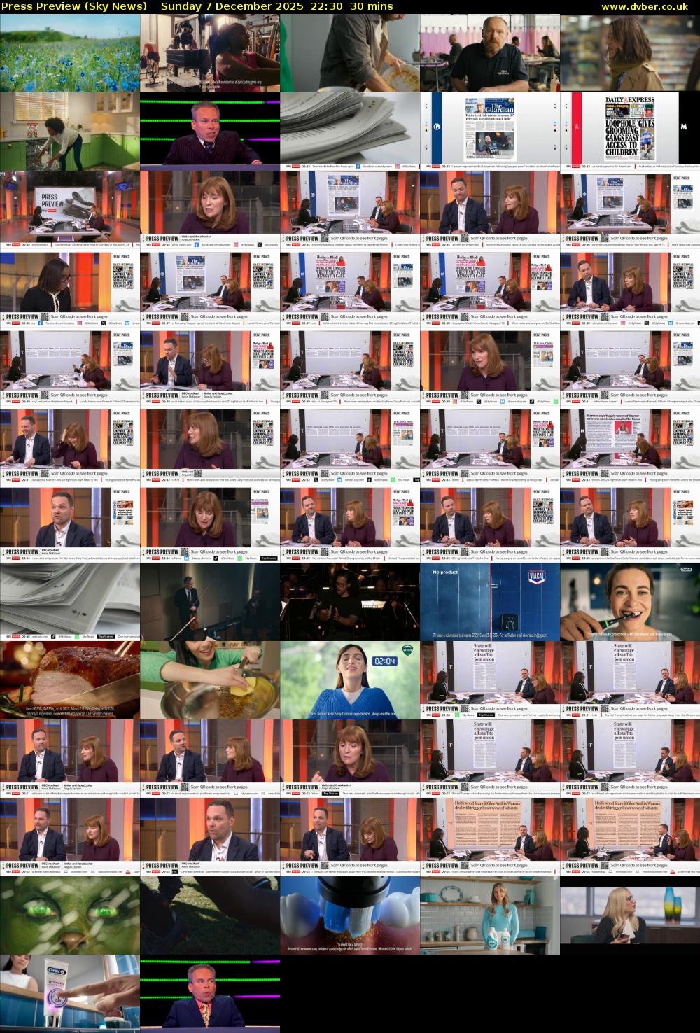 Press Preview (Sky News) Sunday 7 December 2025 22:30 - 23:00