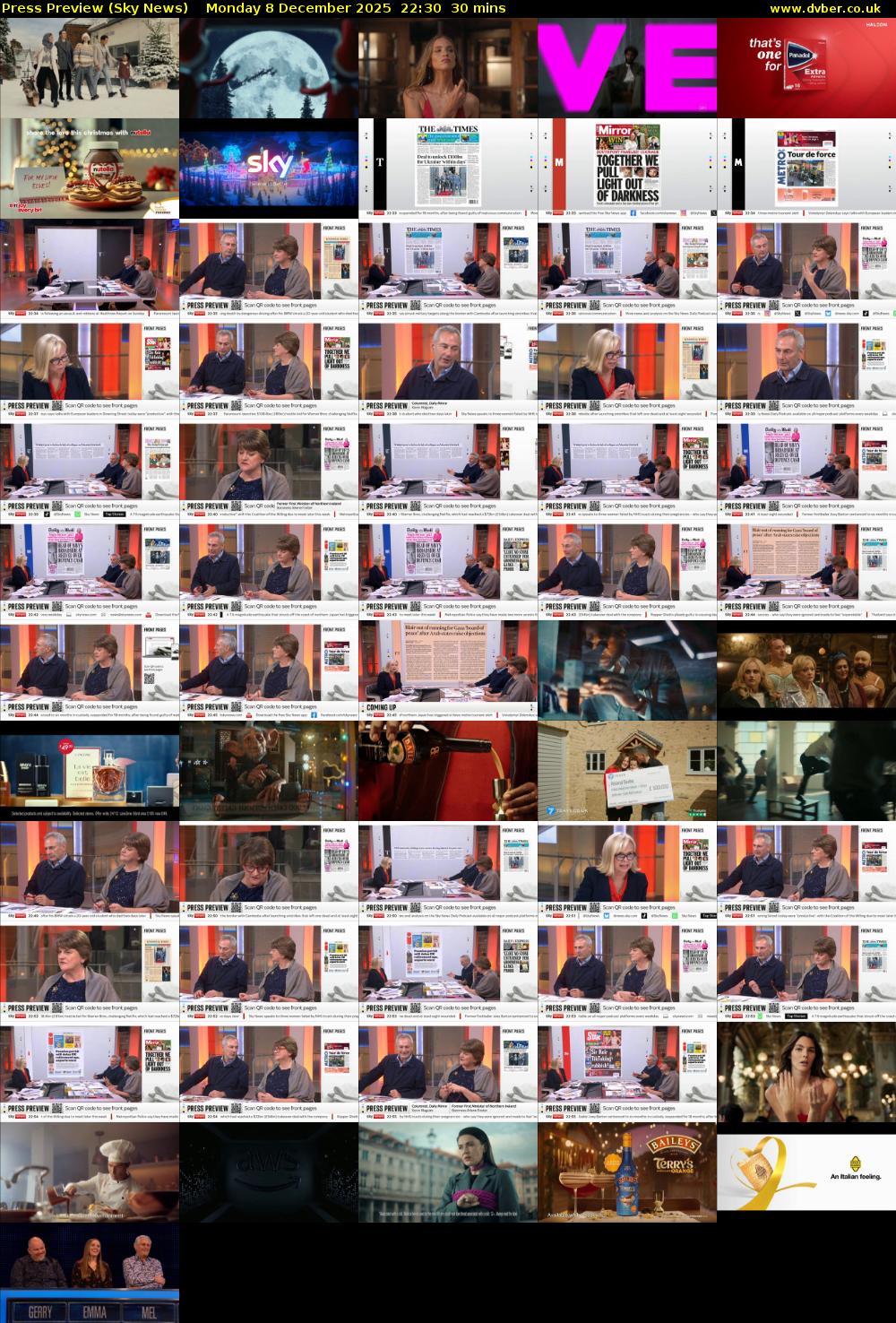 Press Preview (Sky News) Monday 8 December 2025 22:30 - 23:00