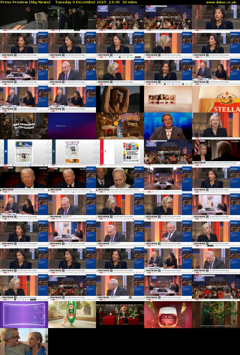 Press Preview (Sky News) Tuesday 9 December 2025 23:30 - 00:00