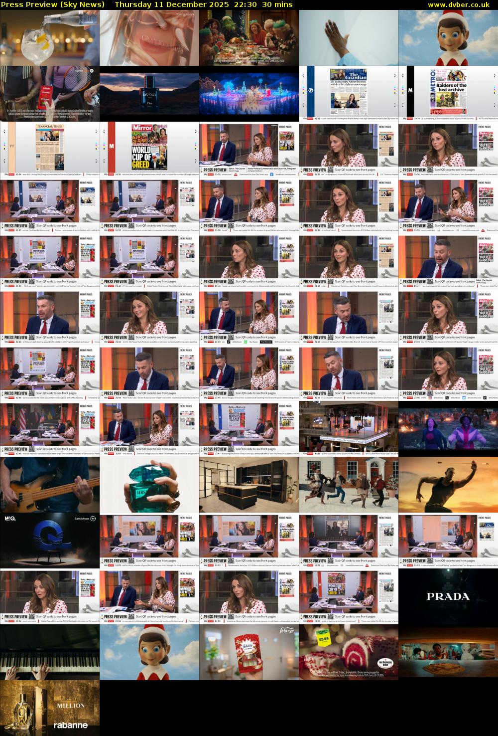 Press Preview (Sky News) Thursday 11 December 2025 22:30 - 23:00
