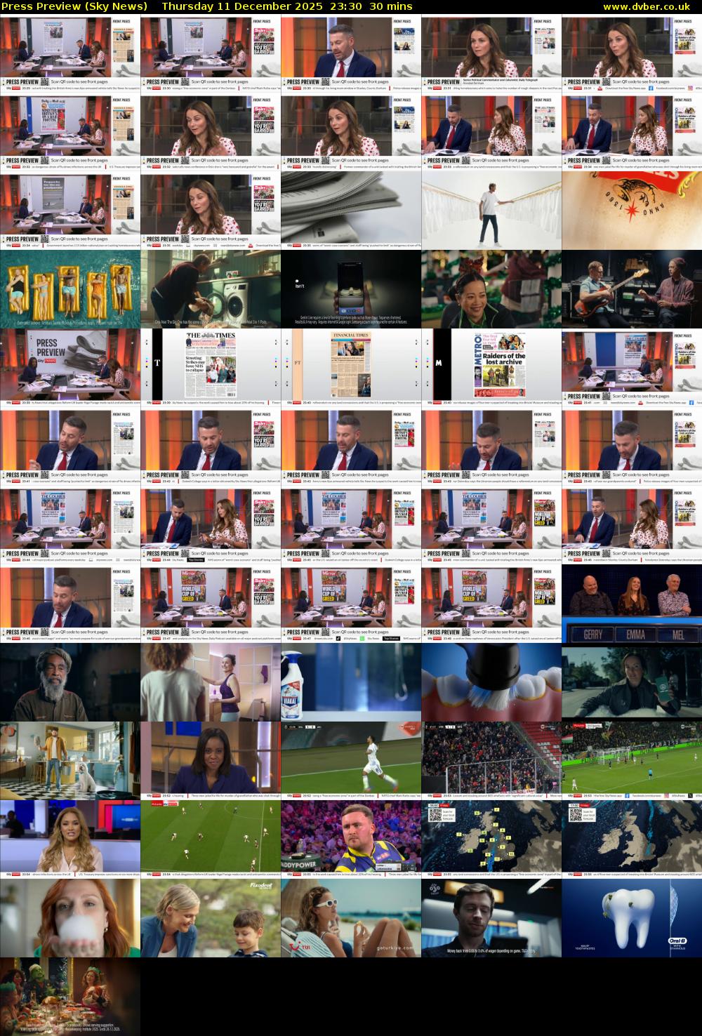 Press Preview (Sky News) Thursday 11 December 2025 23:30 - 00:00