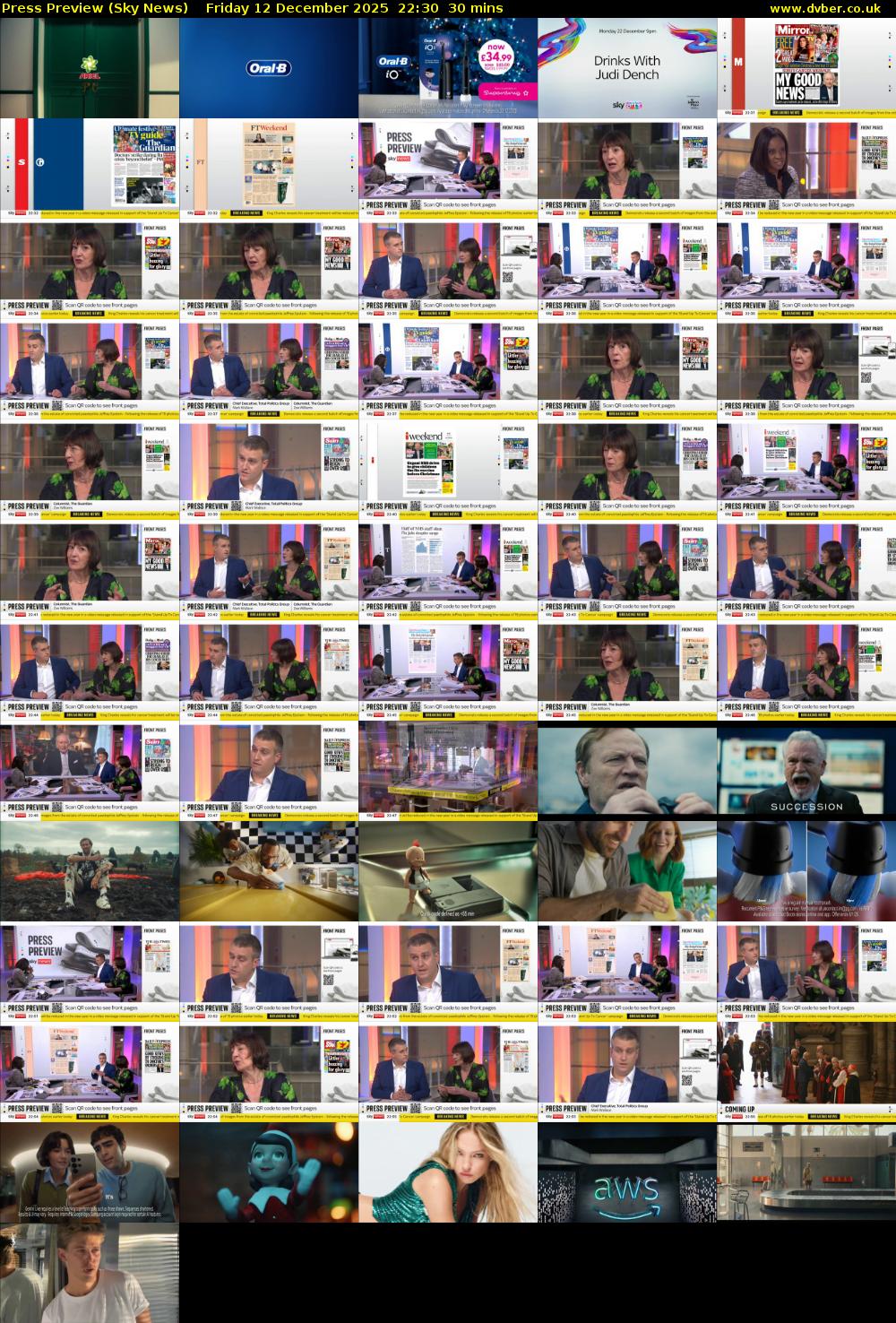 Press Preview (Sky News) Friday 12 December 2025 22:30 - 23:00
