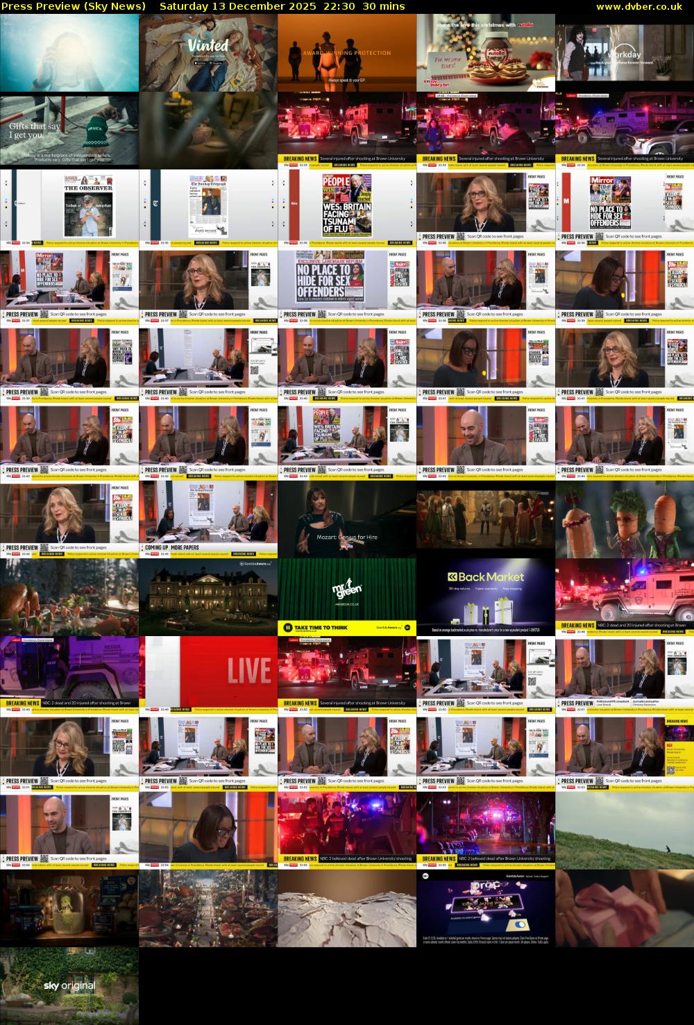 Press Preview (Sky News) Saturday 13 December 2025 22:30 - 23:00