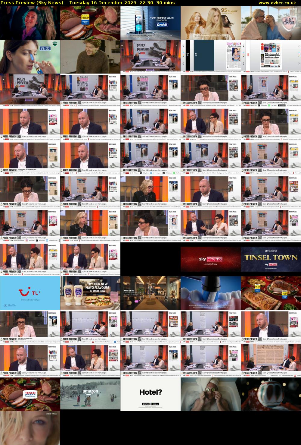 Press Preview (Sky News) Tuesday 16 December 2025 22:30 - 23:00