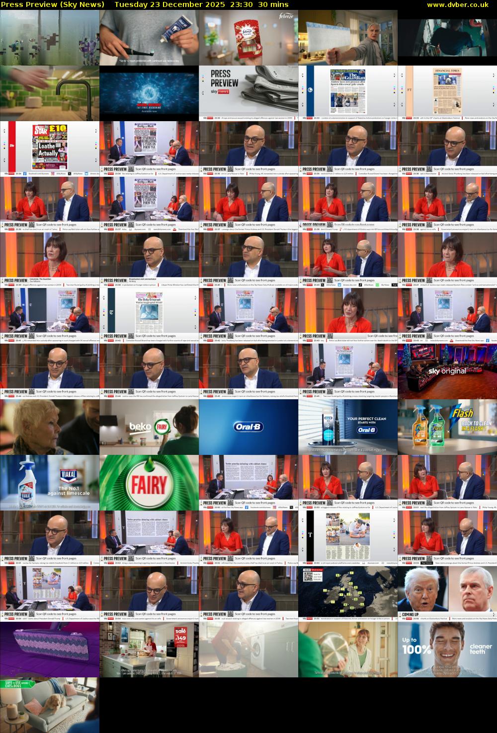 Press Preview (Sky News) Tuesday 23 December 2025 23:30 - 00:00