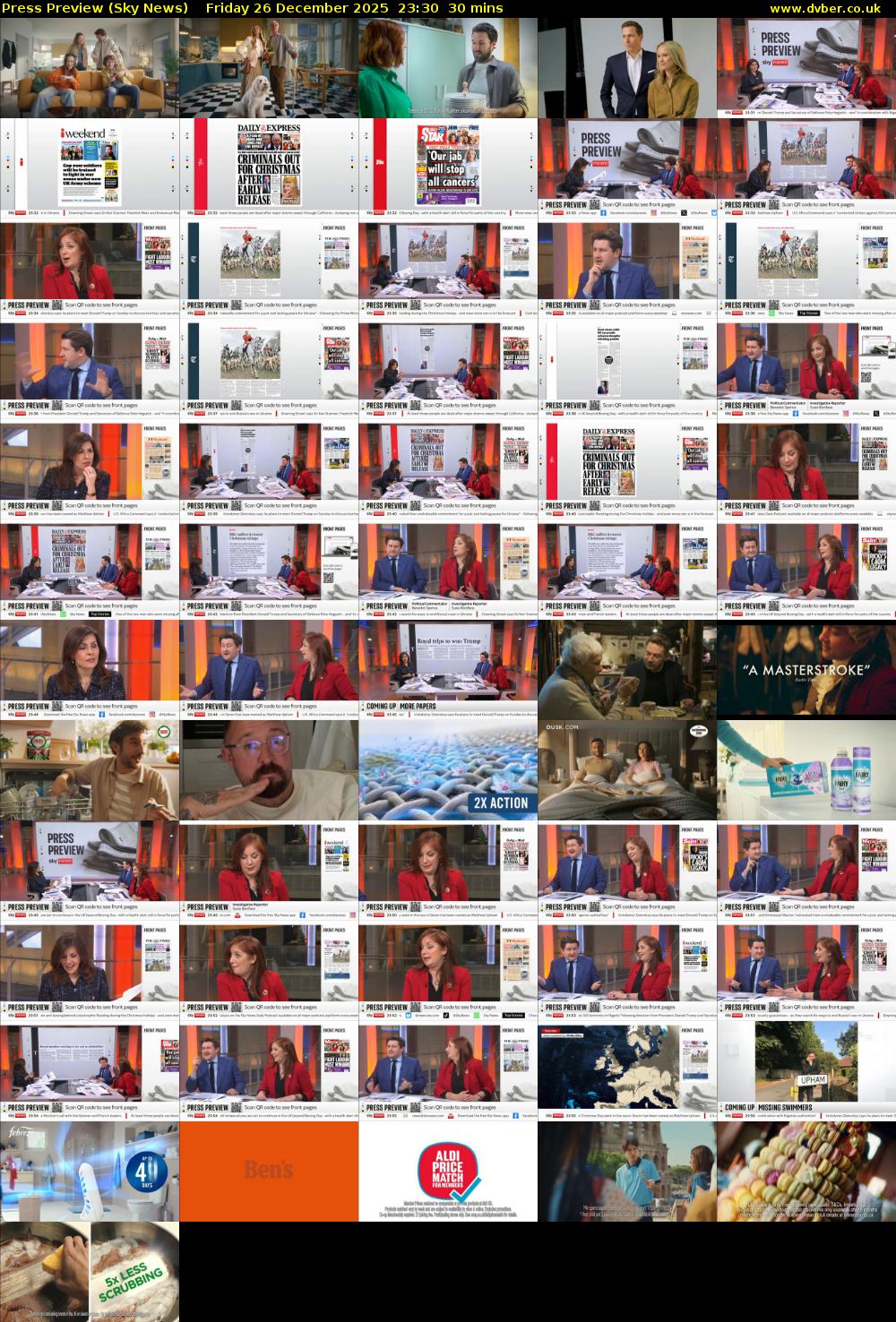 Press Preview (Sky News) Friday 26 December 2025 23:30 - 00:00