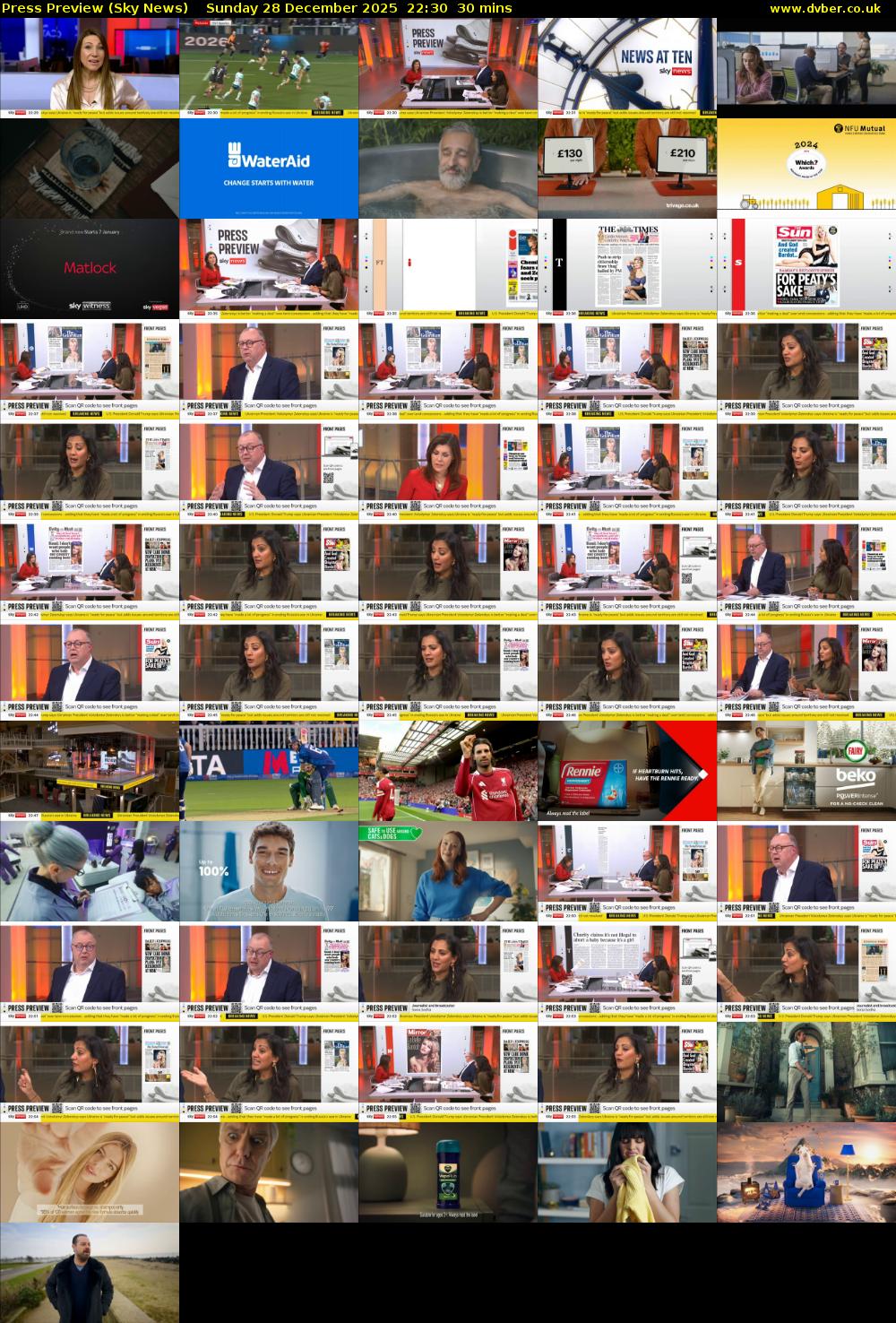 Press Preview (Sky News) Sunday 28 December 2025 22:30 - 23:00