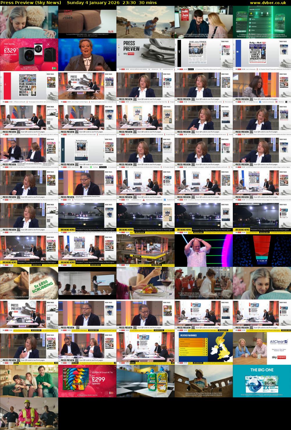 Press Preview (Sky News) Sunday 4 January 2026 23:30 - 00:00