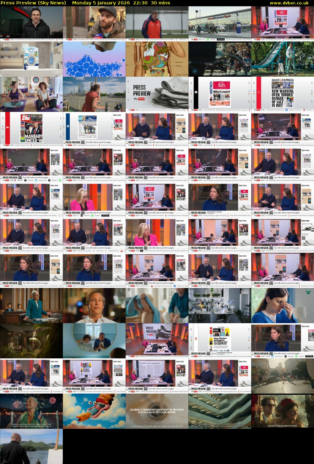 Press Preview (Sky News) Monday 5 January 2026 22:30 - 23:00