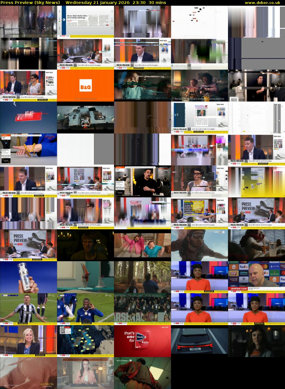 Press Preview (Sky News) Wednesday 21 January 2026 23:30 - 00:00