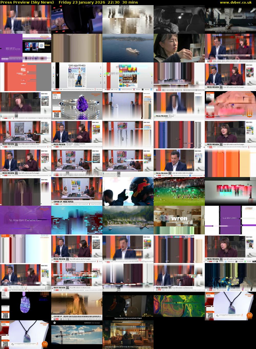 Press Preview (Sky News) Friday 23 January 2026 22:30 - 23:00