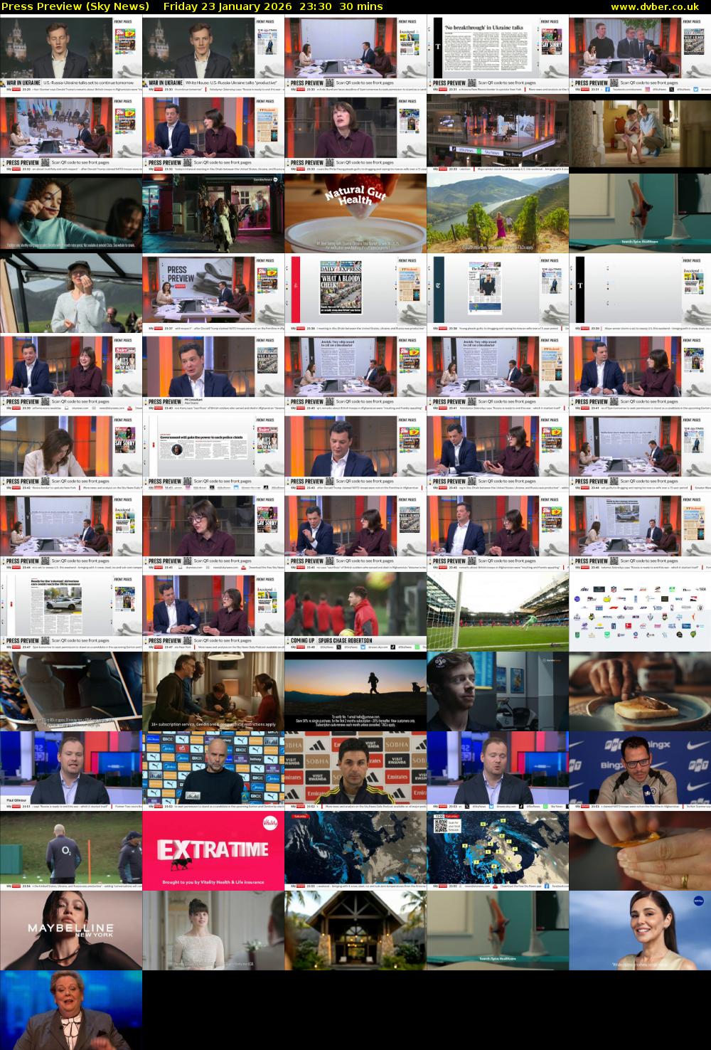 Press Preview (Sky News) Friday 23 January 2026 23:30 - 00:00