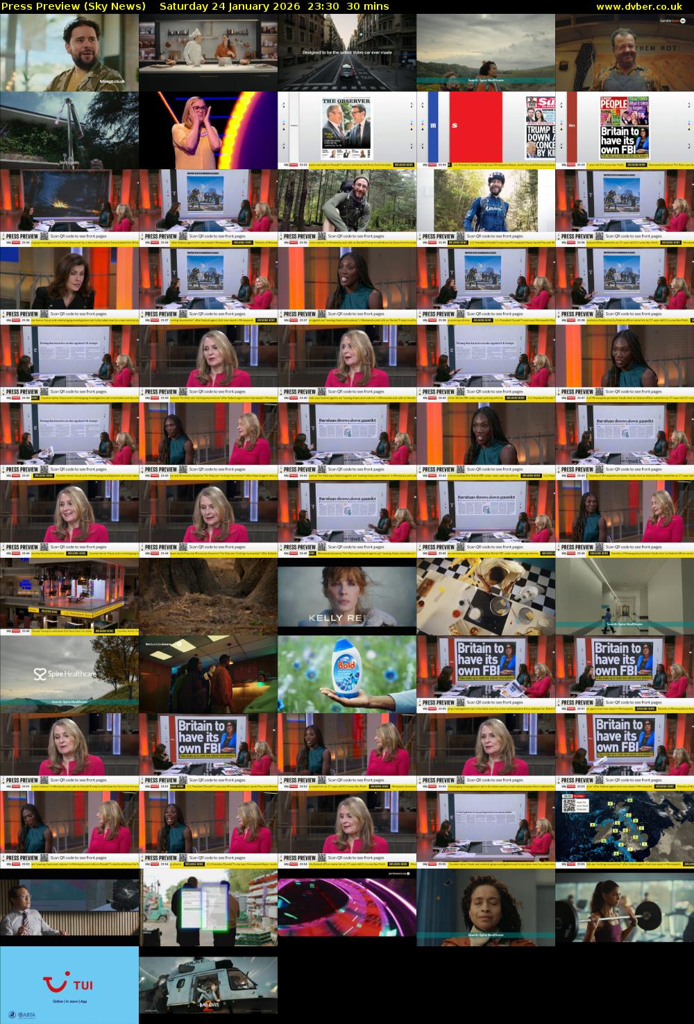 Press Preview (Sky News) Saturday 24 January 2026 23:30 - 00:00