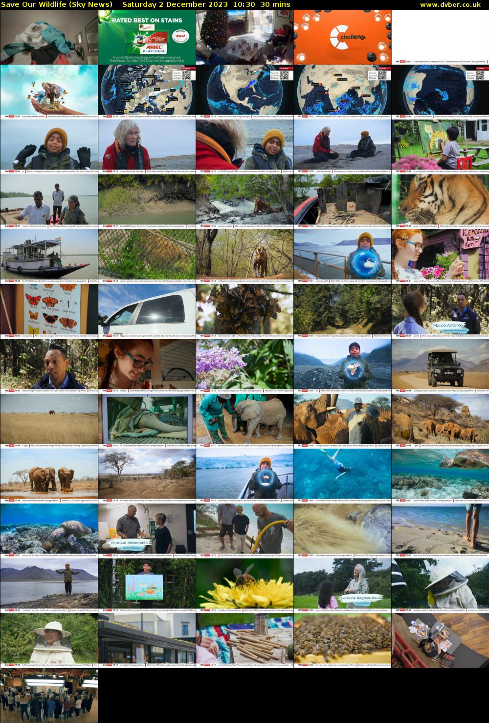 Save Our Wildlife (Sky News) Saturday 2 December 2023 10:30 - 11:00