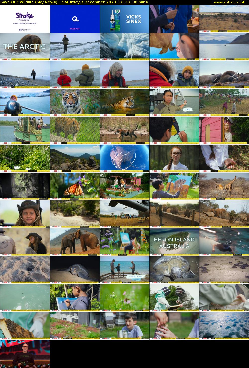 Save Our Wildlife (Sky News) Saturday 2 December 2023 16:30 - 17:00
