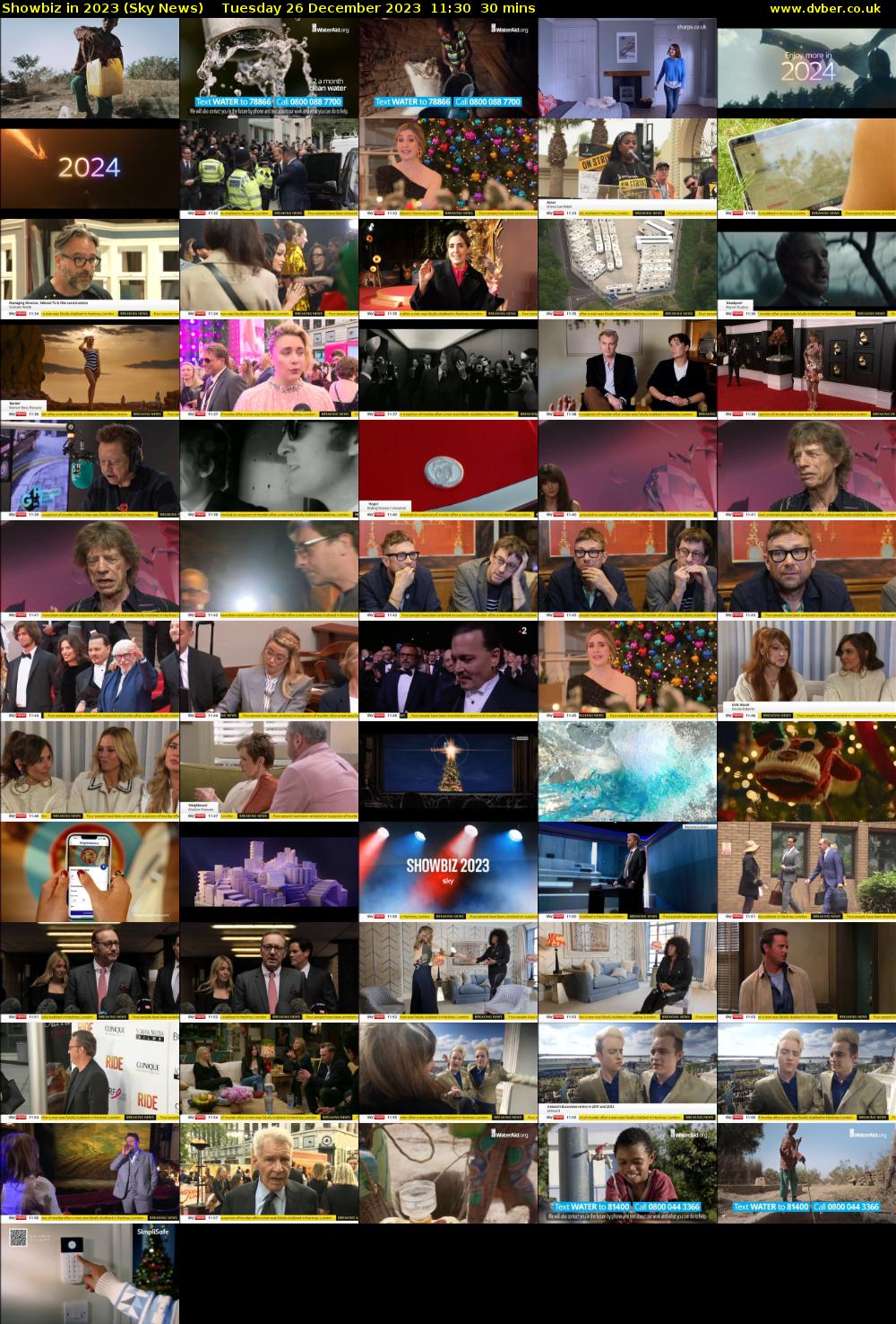Showbiz in 2023 (Sky News) Tuesday 26 December 2023 11:30 - 12:00