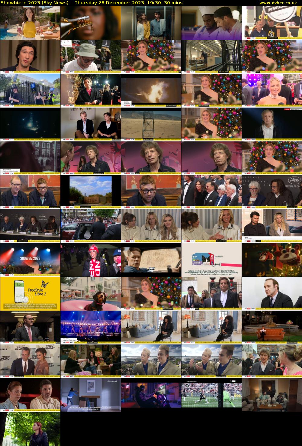 Showbiz in 2023 (Sky News) Thursday 28 December 2023 19:30 - 20:00