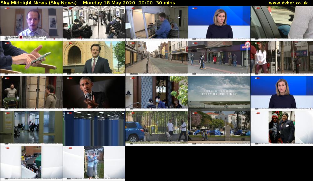 Sky Midnight News (Sky News) Monday 18 May 2020 00:00 - 00:30