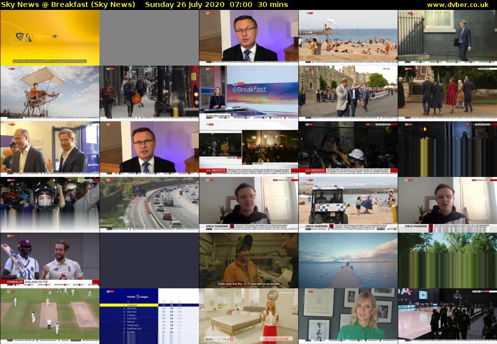 Sky News @ Breakfast (Sky News) Sunday 26 July 2020 07:00 - 07:30