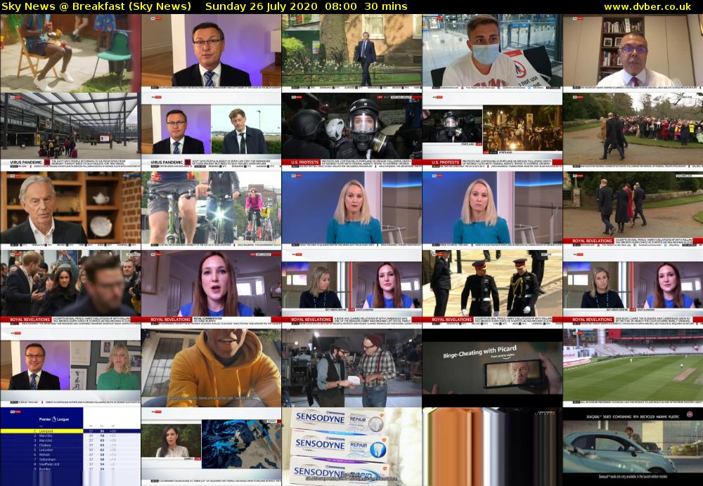 Sky News @ Breakfast (Sky News) Sunday 26 July 2020 08:00 - 08:30