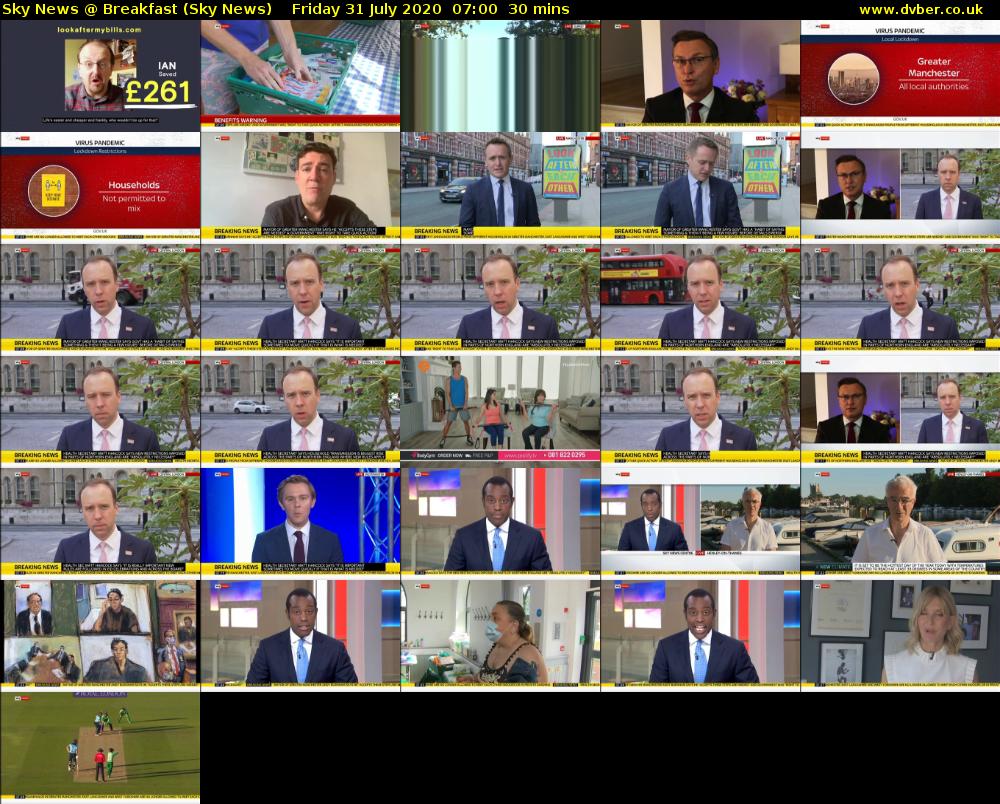 Sky News @ Breakfast (Sky News) Friday 31 July 2020 07:00 - 07:30