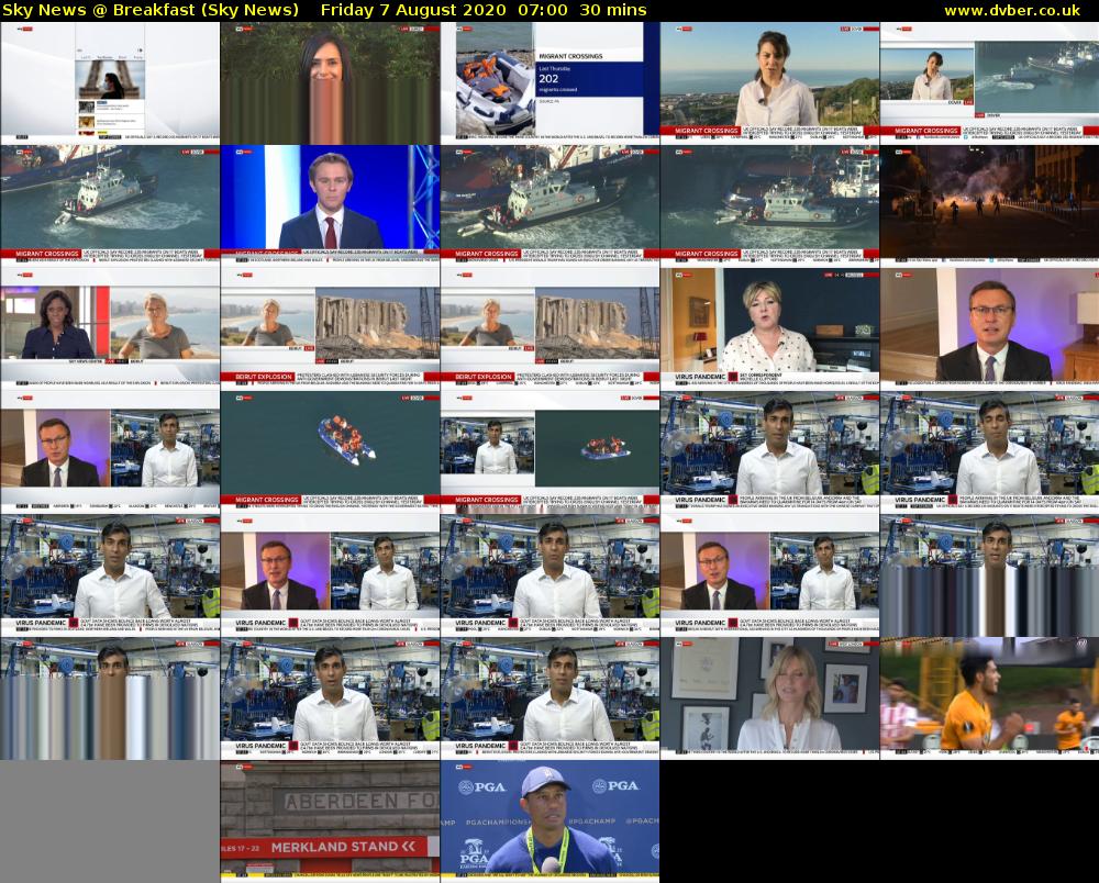 Sky News @ Breakfast (Sky News) Friday 7 August 2020 07:00 - 07:30
