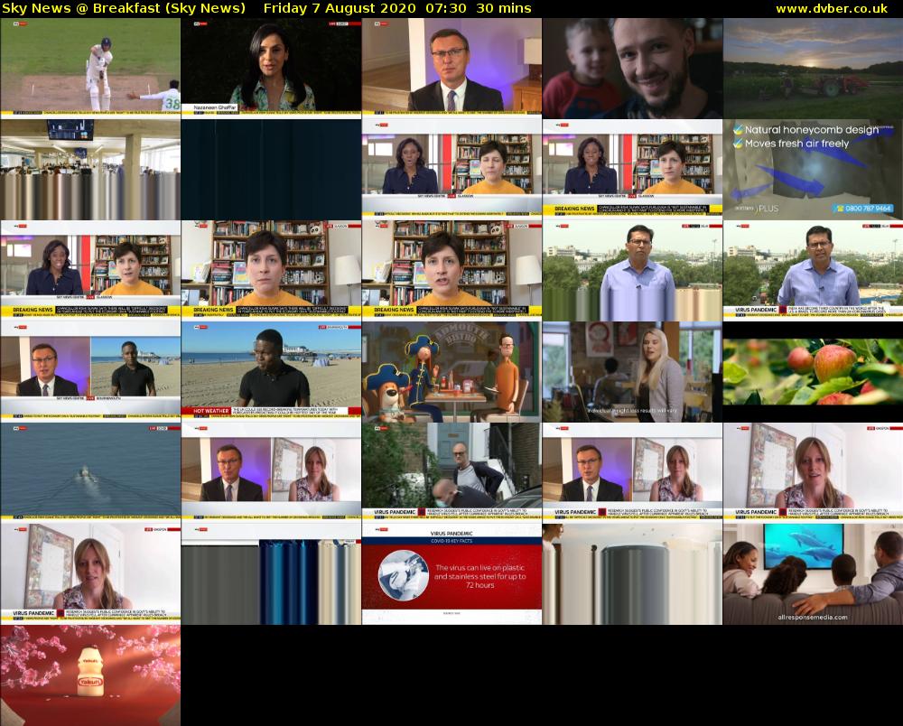 Sky News @ Breakfast (Sky News) Friday 7 August 2020 07:30 - 08:00