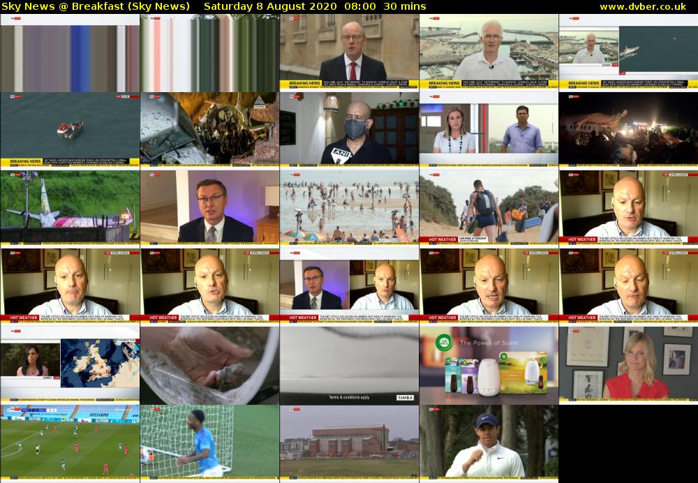 Sky News @ Breakfast (Sky News) Saturday 8 August 2020 08:00 - 08:30