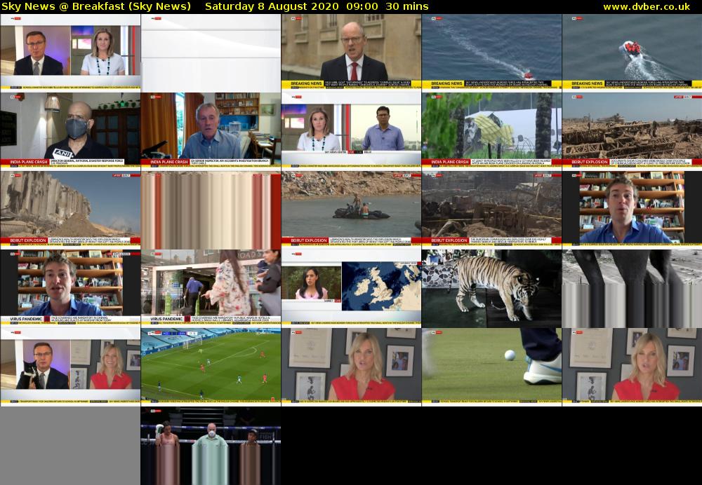 Sky News @ Breakfast (Sky News) Saturday 8 August 2020 09:00 - 09:30
