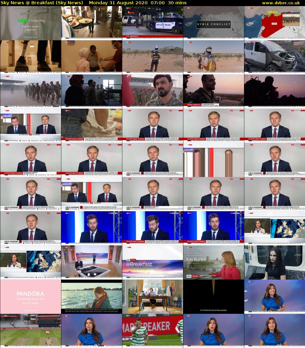 Sky News @ Breakfast (Sky News) Monday 31 August 2020 07:00 - 07:30