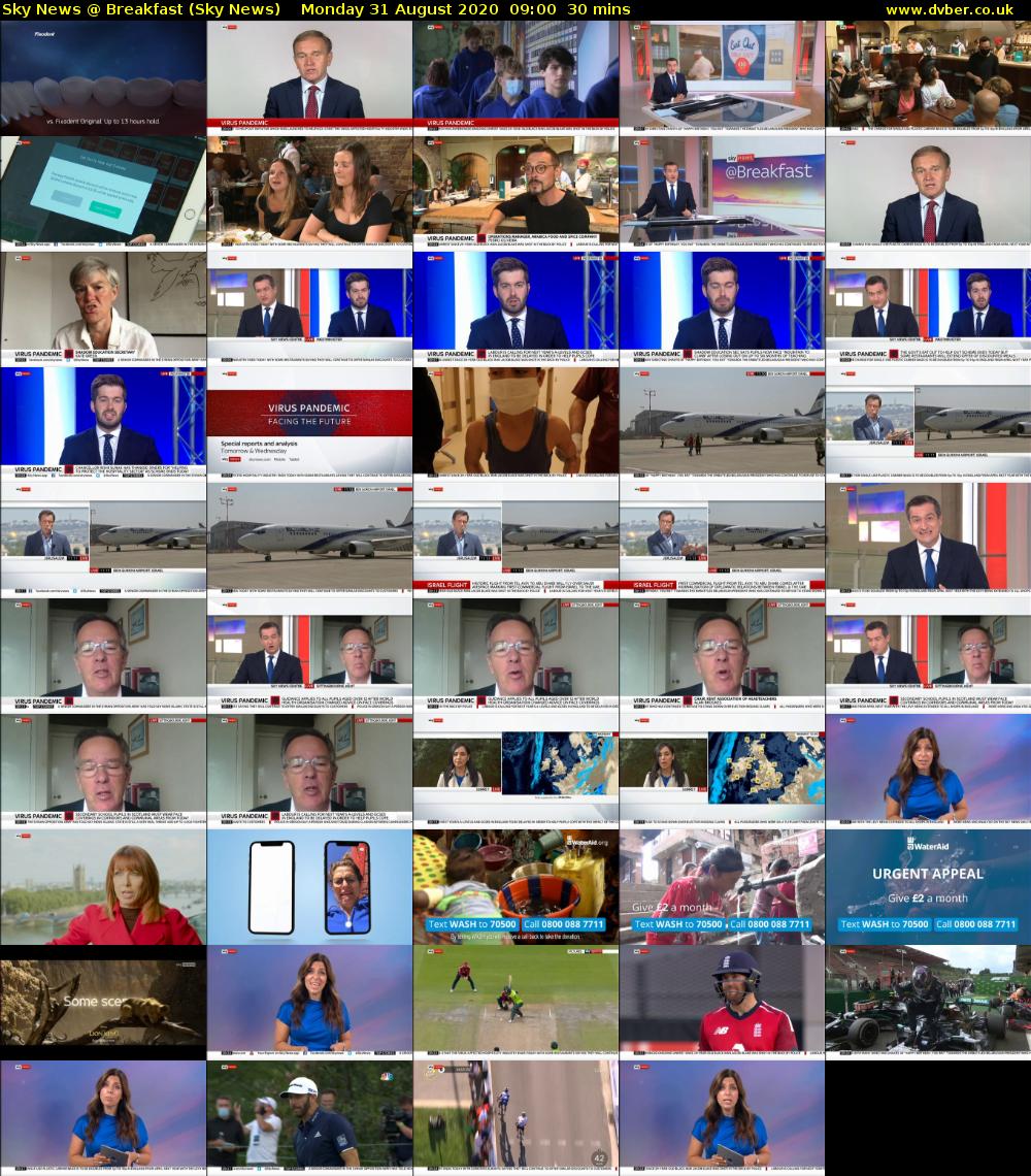 Sky News @ Breakfast (Sky News) Monday 31 August 2020 09:00 - 09:30