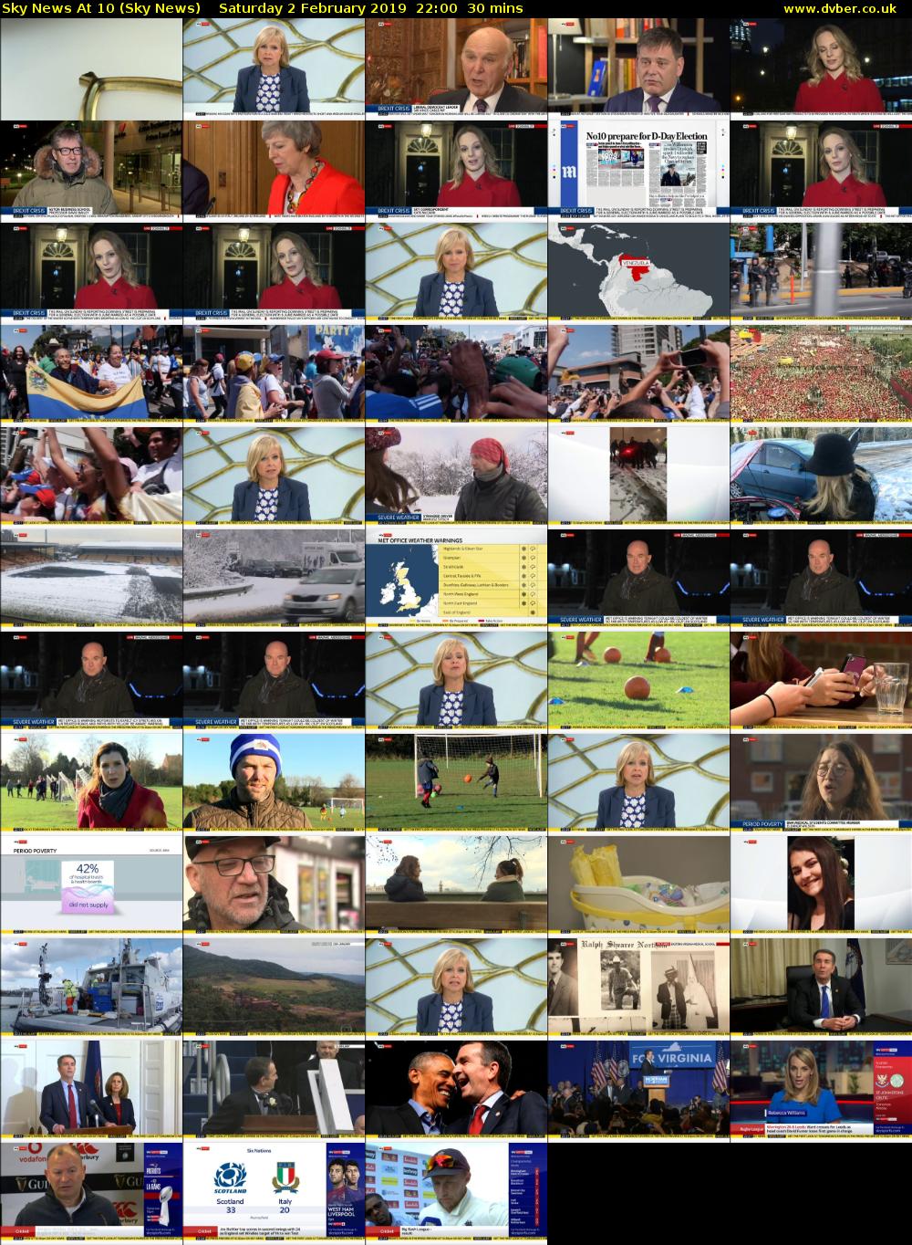 Sky News At 10 (Sky News) Saturday 2 February 2019 22:00 - 22:30