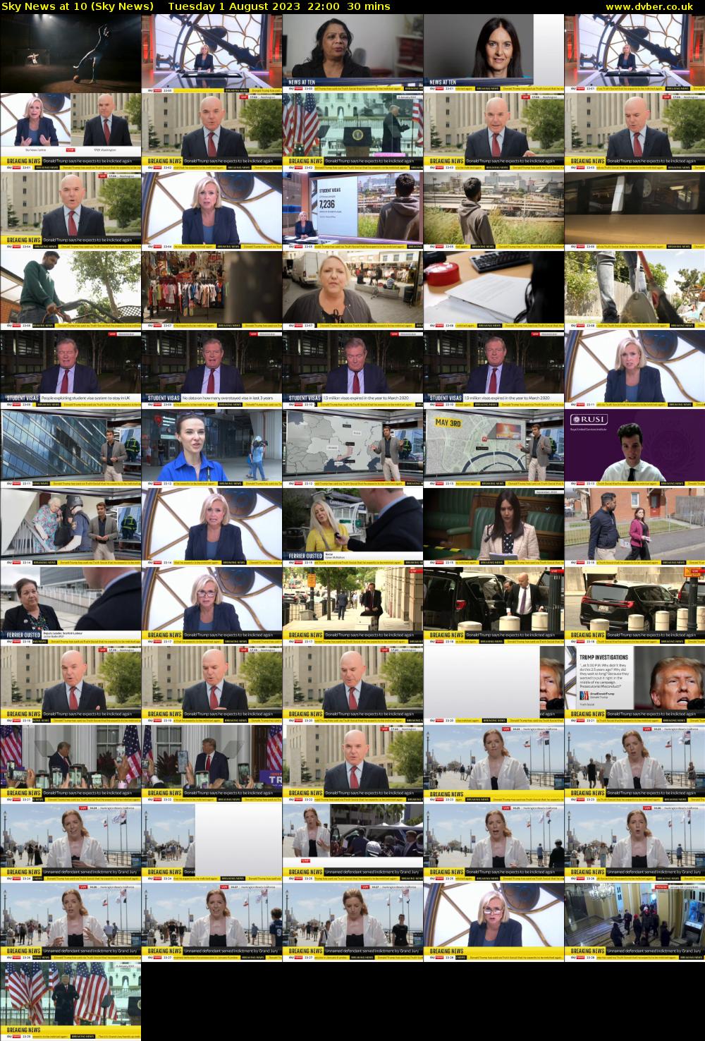 Sky News At 10 (Sky News) Tuesday 1 August 2023 22:00 - 22:30
