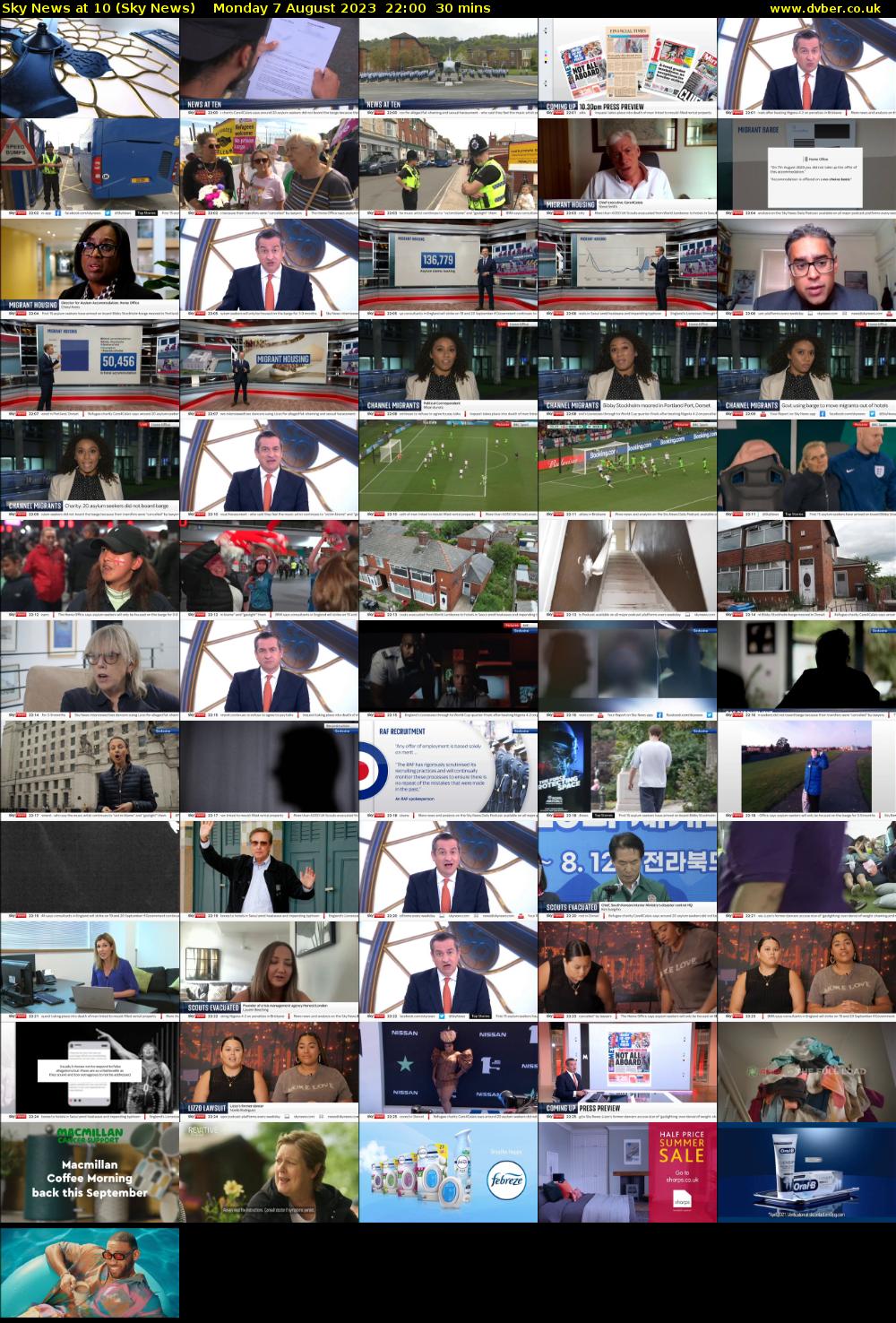 Sky News At 10 (Sky News) Monday 7 August 2023 22:00 - 22:30