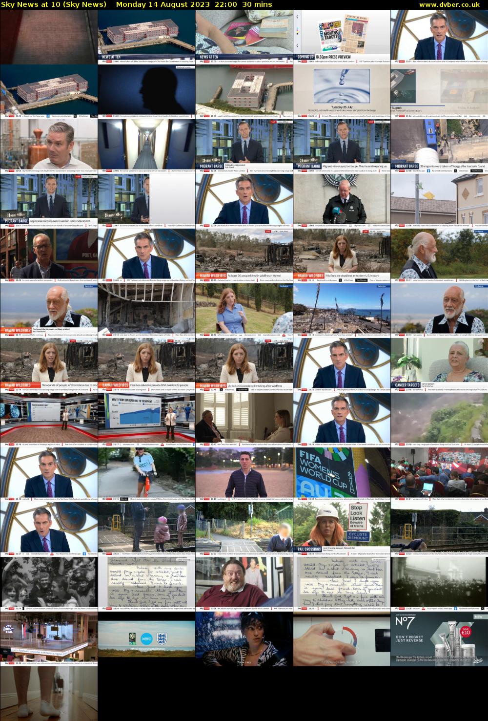Sky News At 10 (Sky News) Monday 14 August 2023 22:00 - 22:30